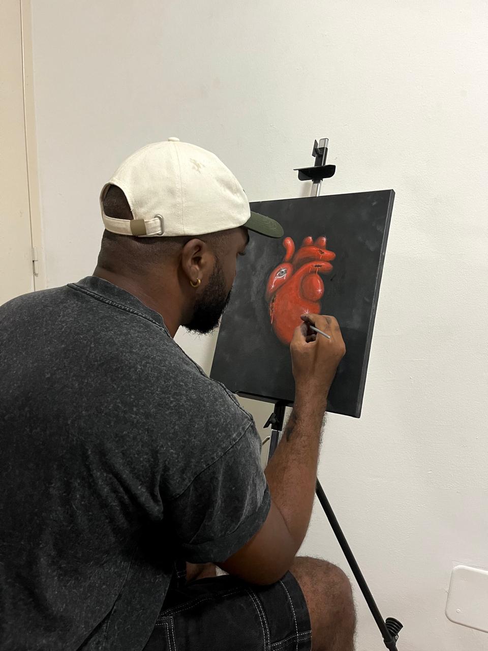 Indisponible émotionnellement | Acrylique sur toile - 41 x 33 cm